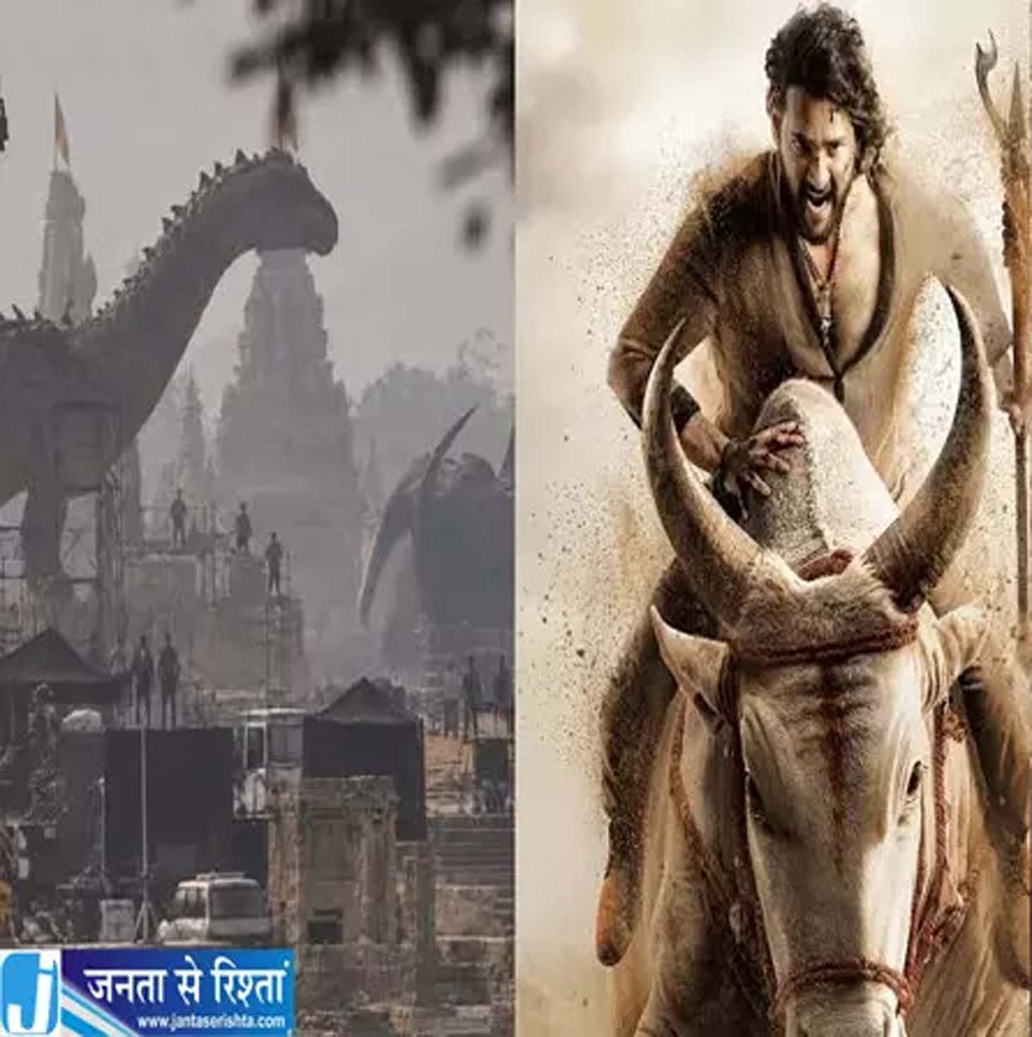 मंदिर के बीच डायनासोर देखकर फैंस हैरान तस्वीर ने मचाई हलचल